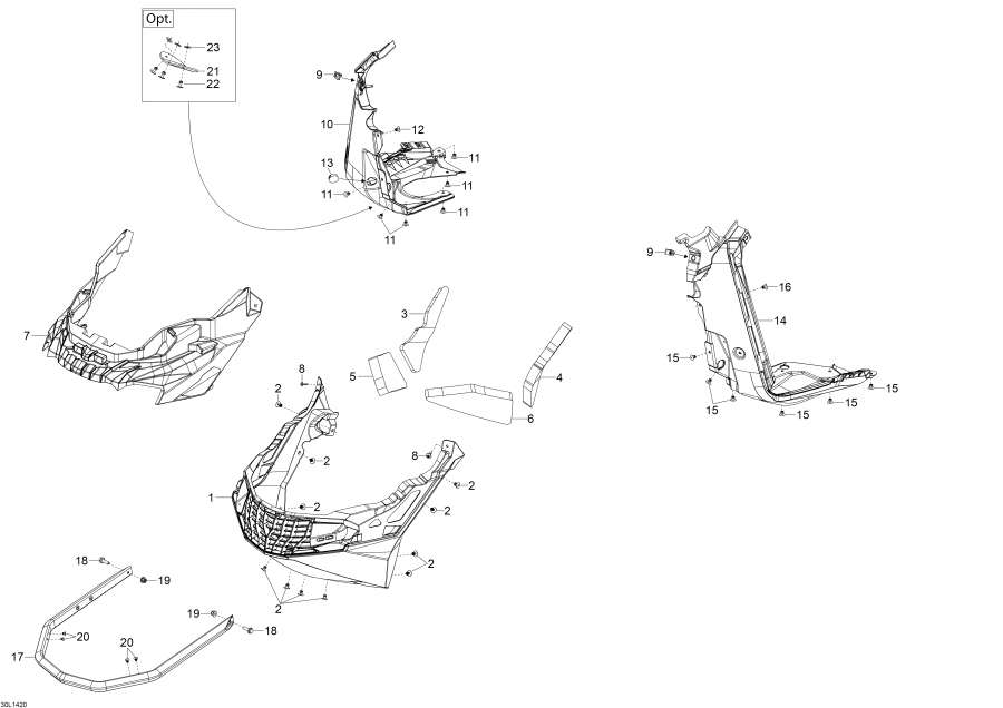 Snow mobile   - Bottom Pan -  