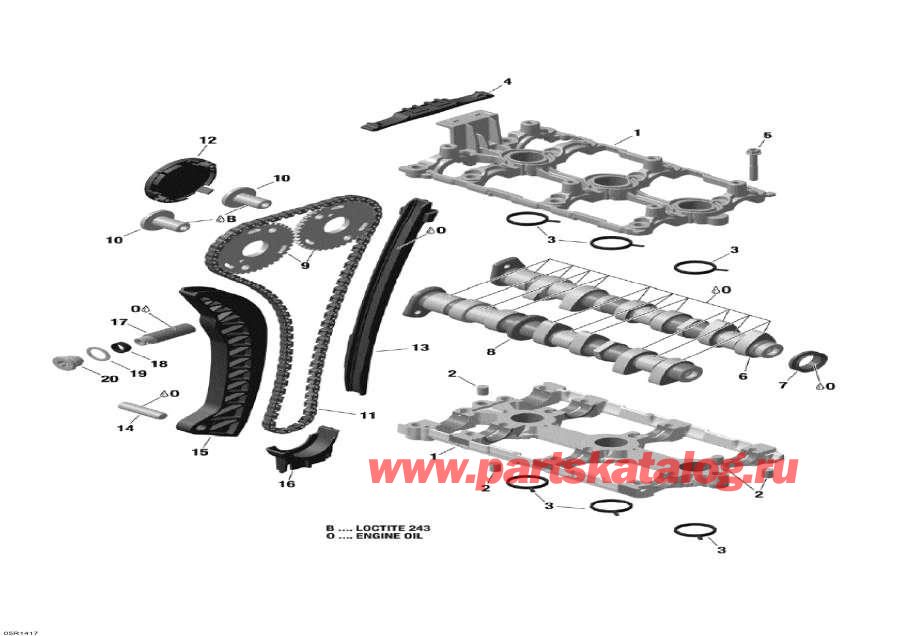 Snowmobiles lynx  - Camshafts And Timing Chain,    