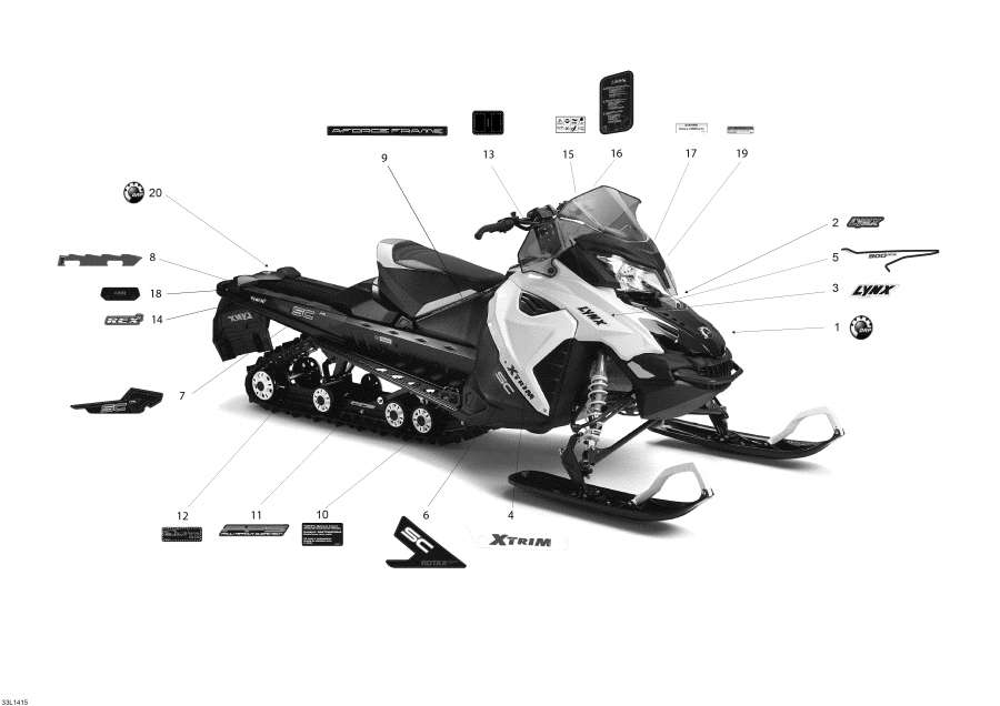 Snow mobile Lynx  - Decals - 