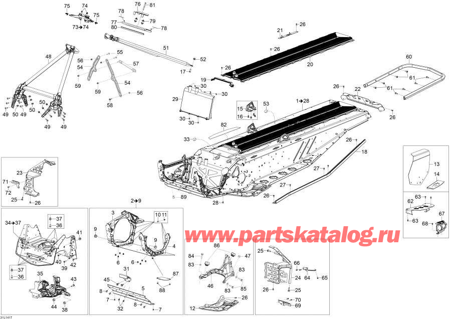Snow mobile   - ,Frame
