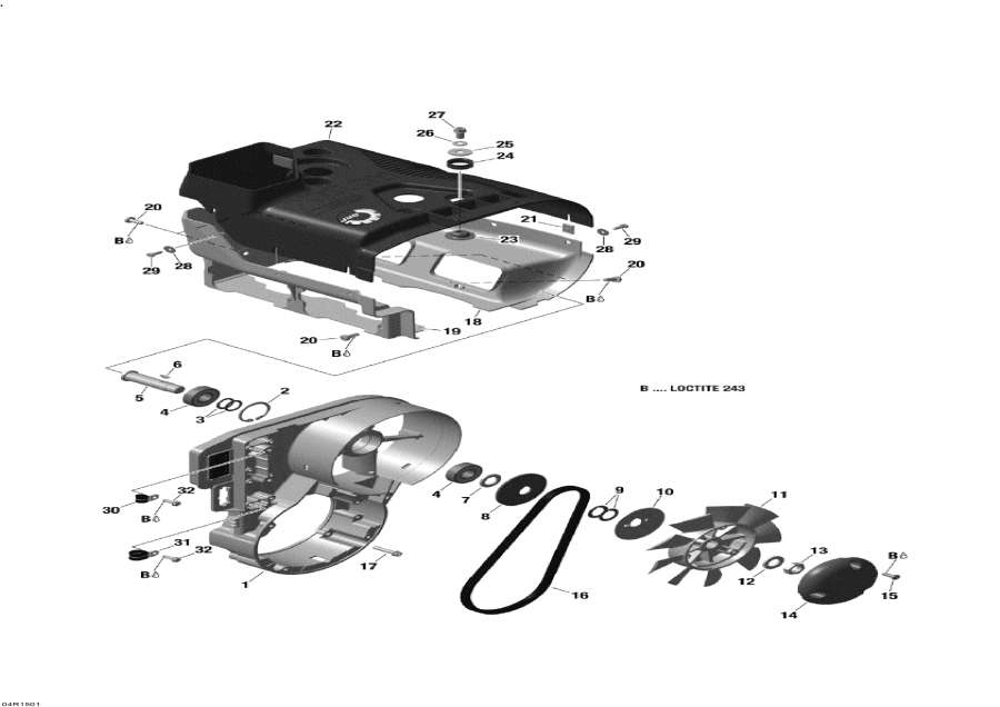 Snowmobiles Lynx  - Fan  / Fan Housing