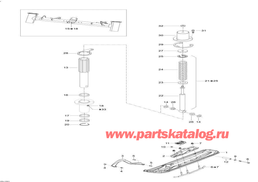 Snowmobile Lynx  - Front Suspension And Ski -    