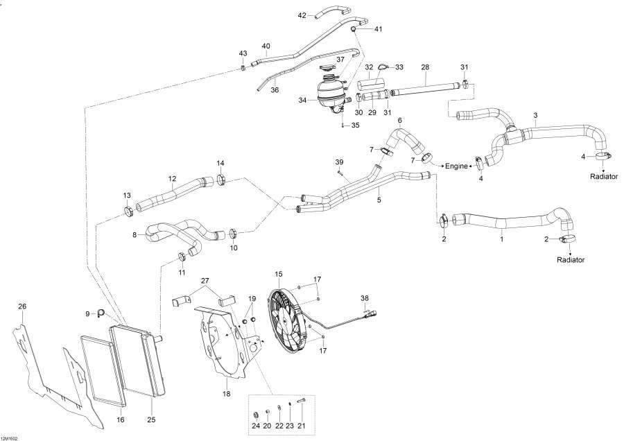 Snowmobiles Lynx  - Cooling System