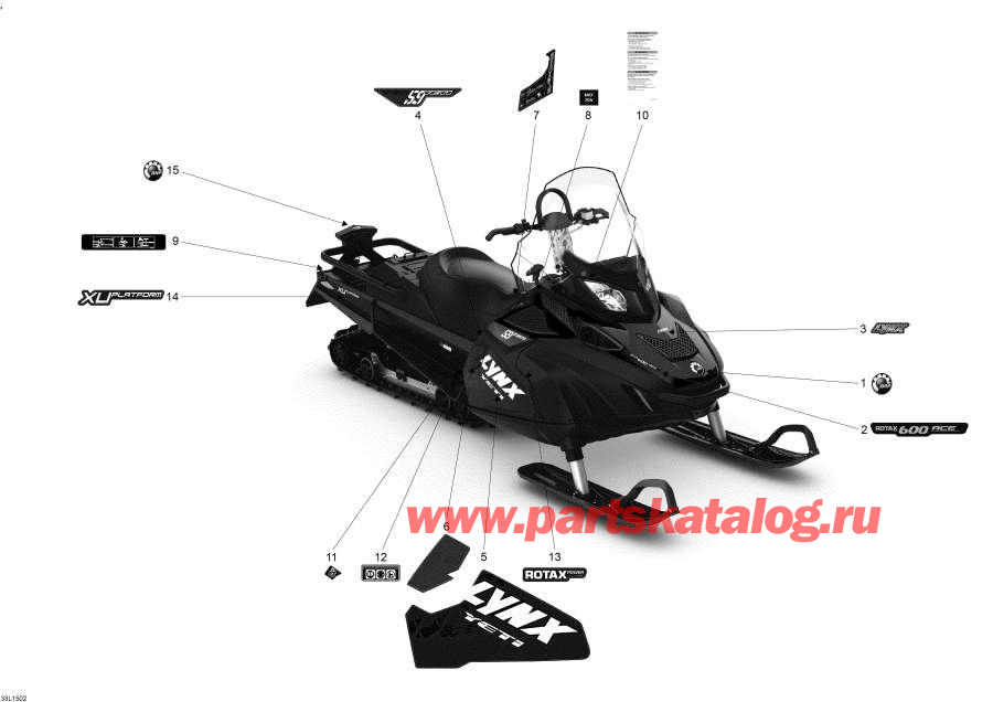 Snowmobiles Lynx  - Decals,