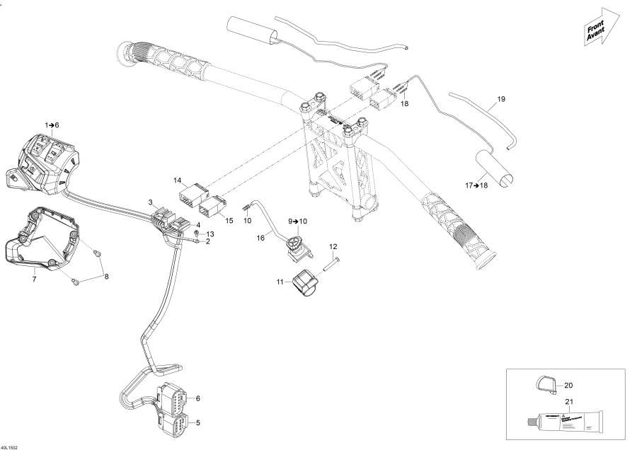 Snowmobile lynx  - Steering Wiring Harness /   Wi  