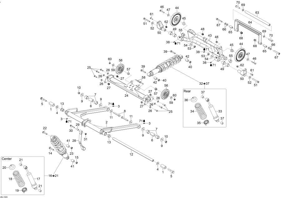 Snowmobiles lynx  - ������ �������� - Rear Suspension