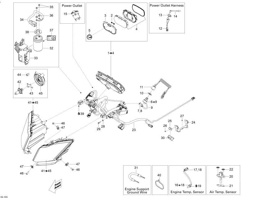 Snow mobile lynx  -  System - Electrical System