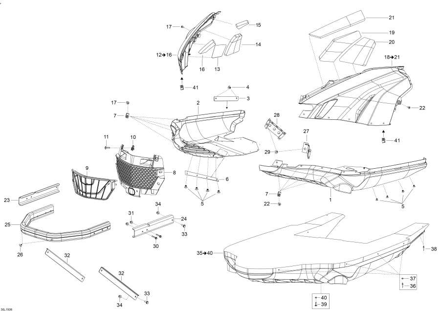 Snow mobile Lynx  -   - Bottom Pan