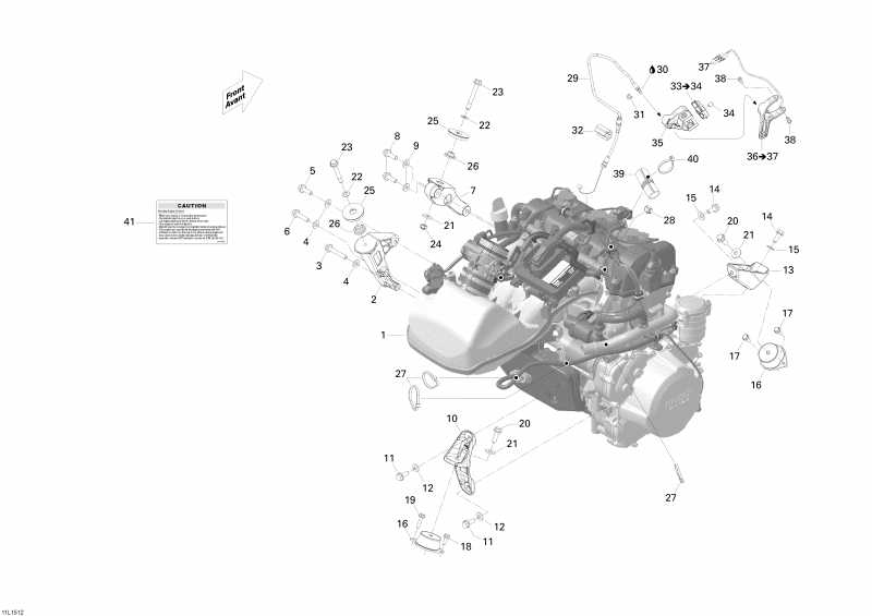 Snowmobiles lynx  - ��������� � ��������� S����port - Engine And Engine Support