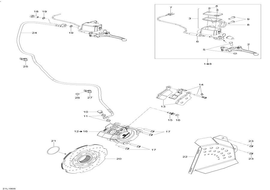 Snowmobile   - Brakes Tunnel 600 / s Tunnel 600