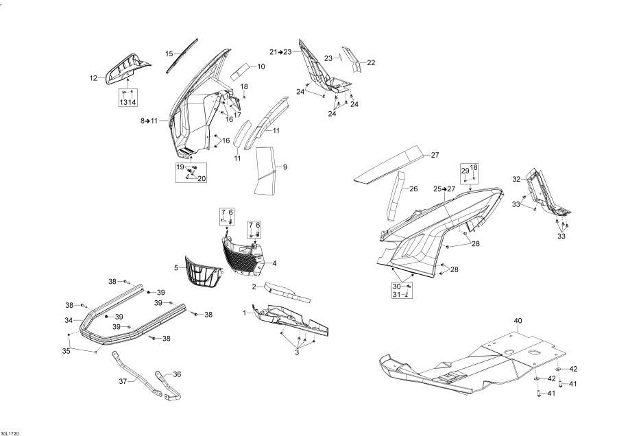 Snowmobiles lynx  - Bottom Pan / ������ ������