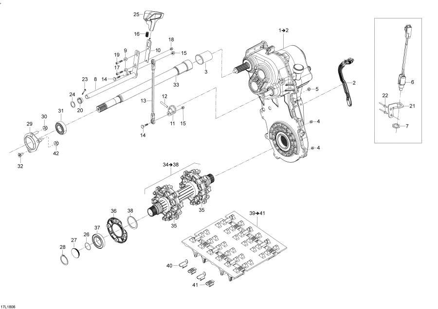 Snowmobile lynx  - Drive Train 69ranger - 900ace / Drive Train 69ranger - 900ace