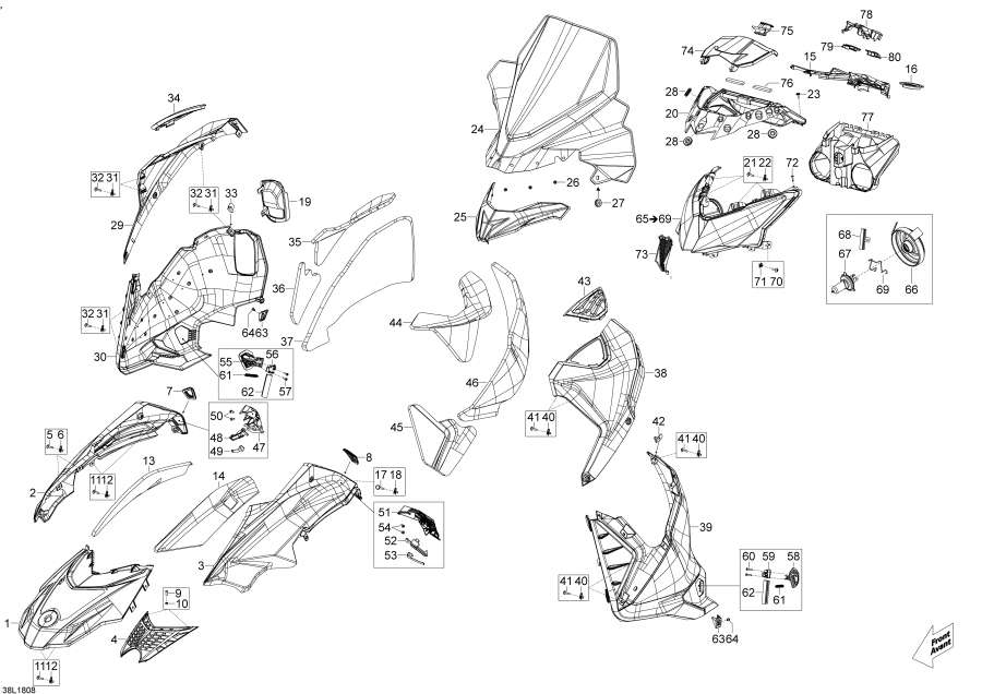 Snowmobiles Lynx  - Hood Adventure - 600 Ace