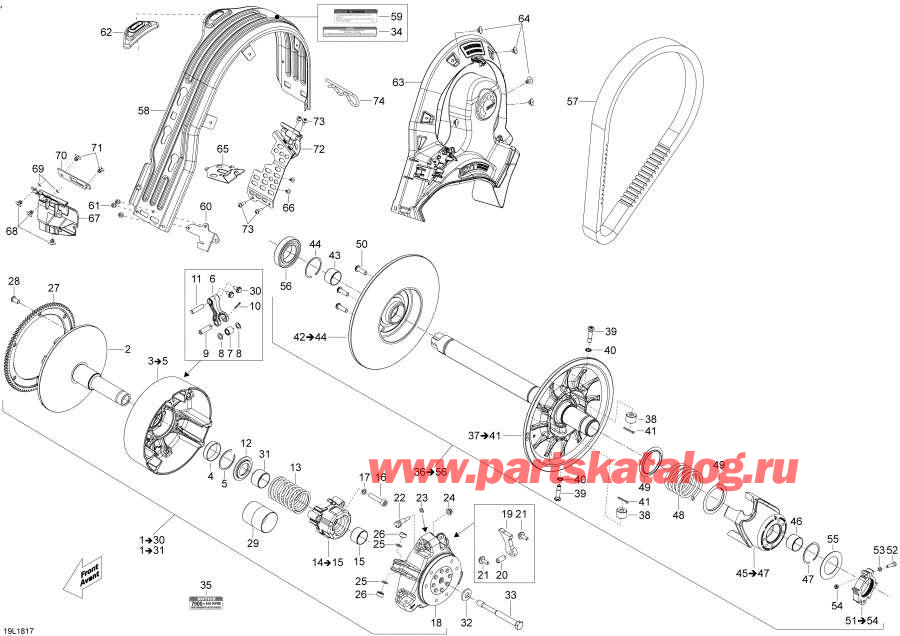 ��������� lynx  - ���� Boondocker - 600ho E-tec / Pulley Boondocker - 600ho E-tec