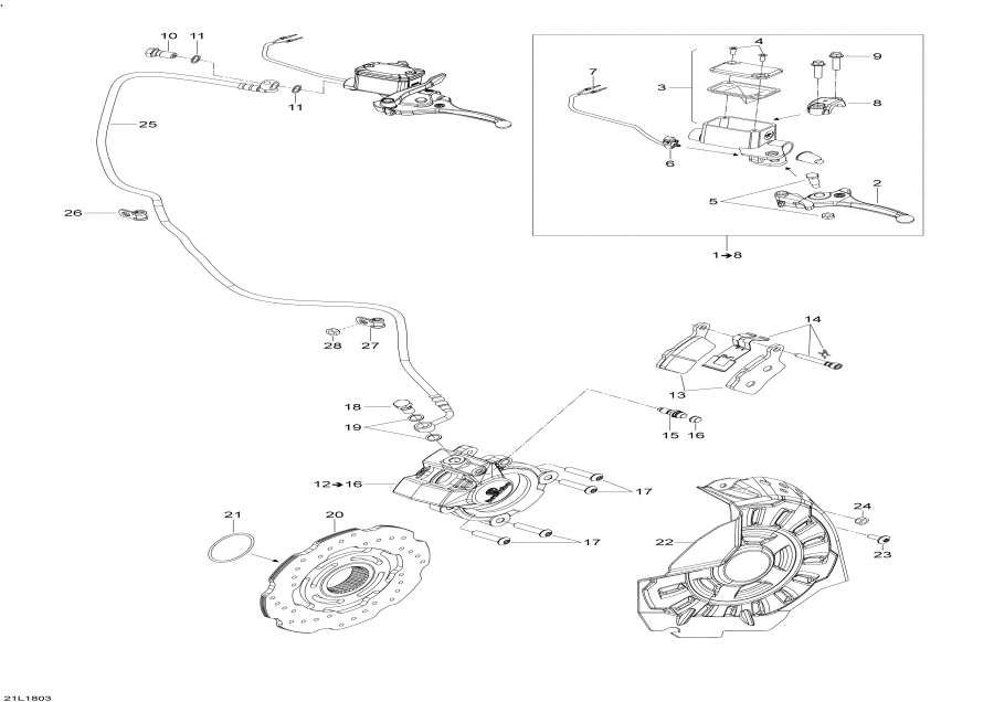 Snow mobile lynx  - s Boomdocker - Brakes Boomdocker