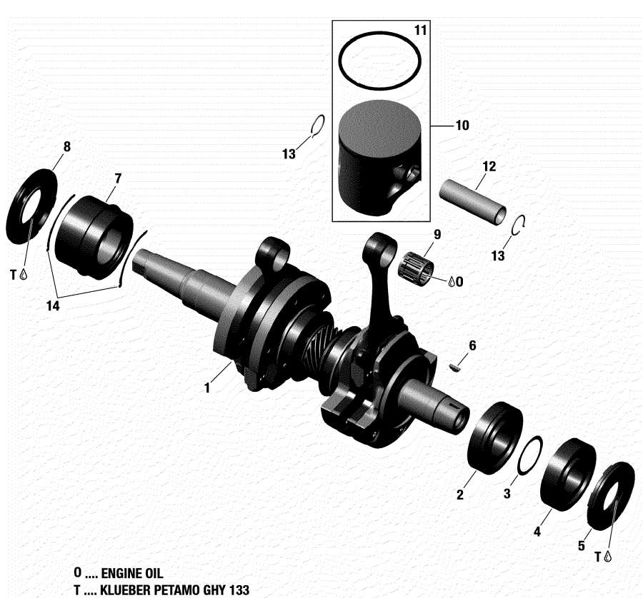 Snowmobiles   - Crankshaft And Pistons -   