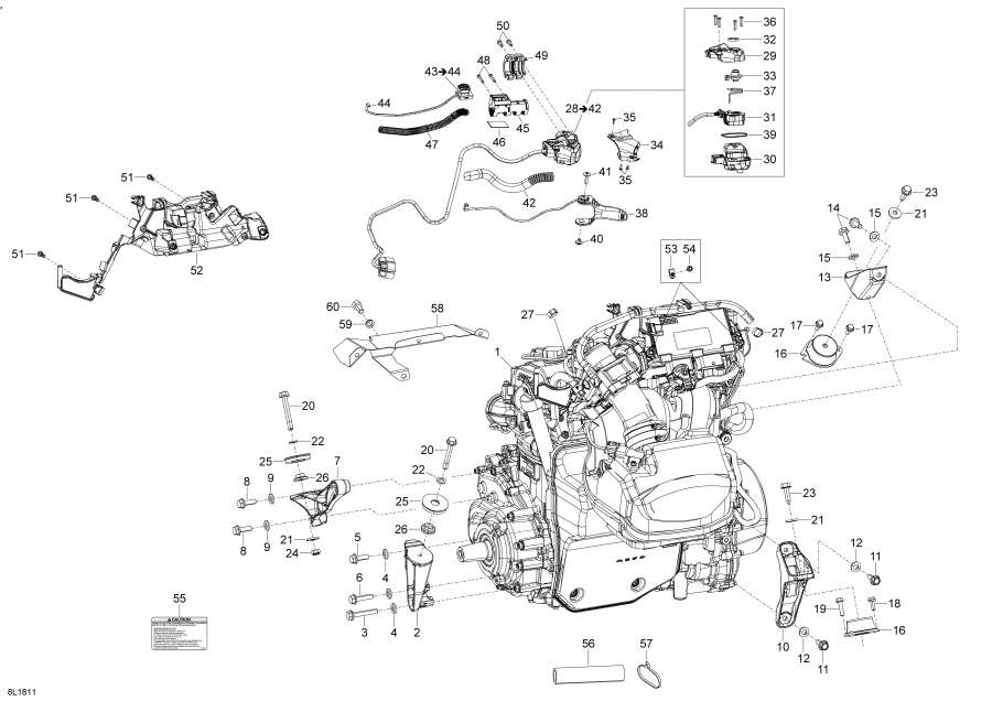 Snowmobiles Lynx  - ��������� 1200 4-tec / Engine 1200 4-tec