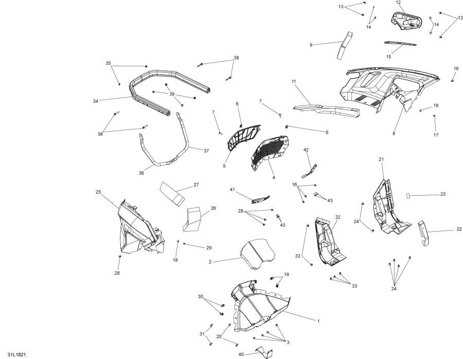 ��������� Lynx  - ������ ������ Commander - 800r E-tec / Bottom Pan Commander - 800r E-tec