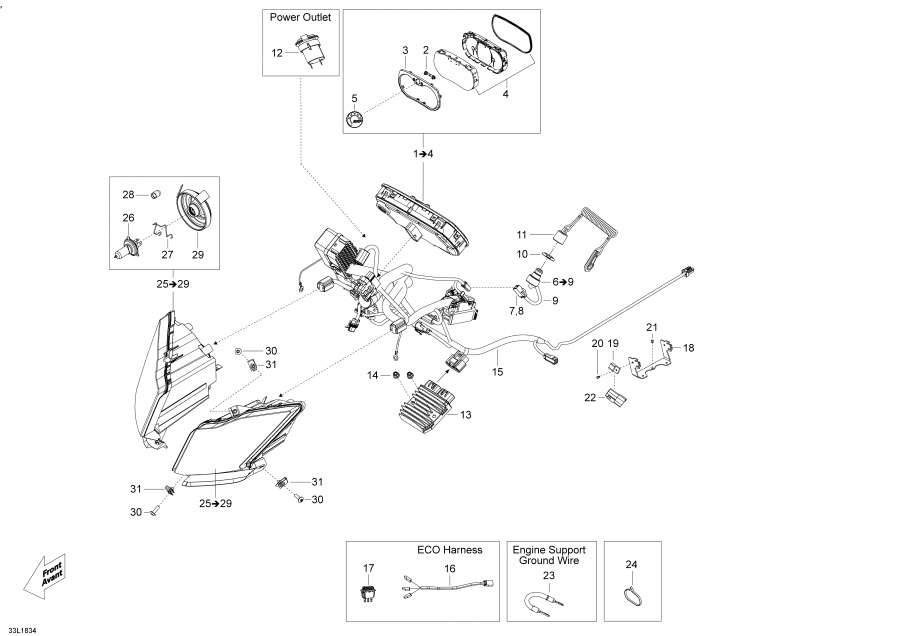 Snowmobile lynx  -  System 900 Ace - Electrical System 900 Ace