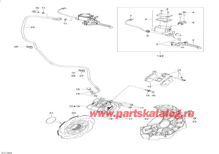 Snowmobiles lynx  - s Rave - Re Kit / Brakes Rave - Re Kit