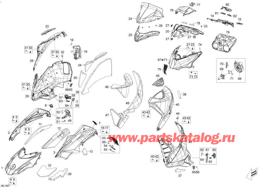  Lynx  - Hood Xtrim - 600ho E-tec - Hood Xtrim - 600ho E-tec