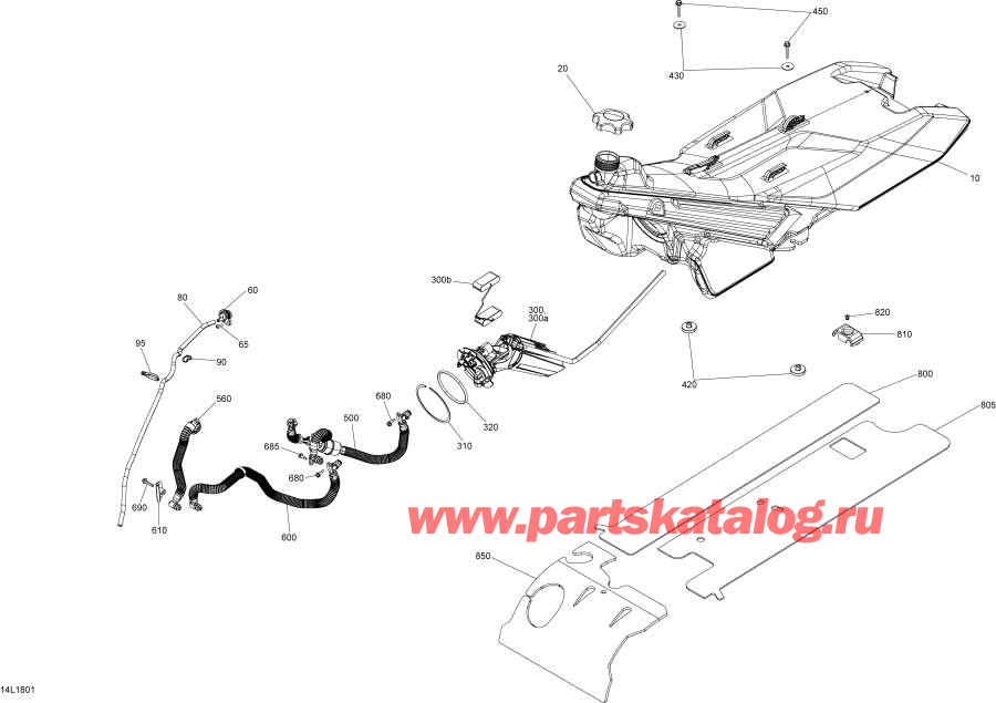 Snowmobile Lynx  - Fuel  850 E-tec