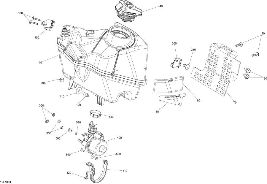 Snowmobile lynx  - Oil System - Oil System