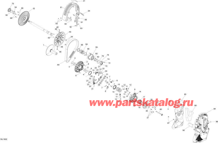    -  Xtrim - 850 E-tec - Pulley Xtrim - 850 E-tec