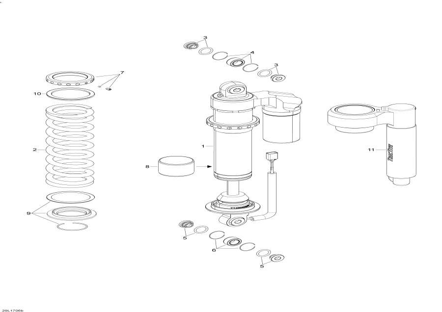 Snowmobile lynx  - Rear Shocks - Tractive / Rear Shocks - Tractive