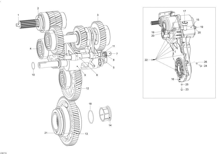Snowmobile Lynx  - ����������� / Transmission