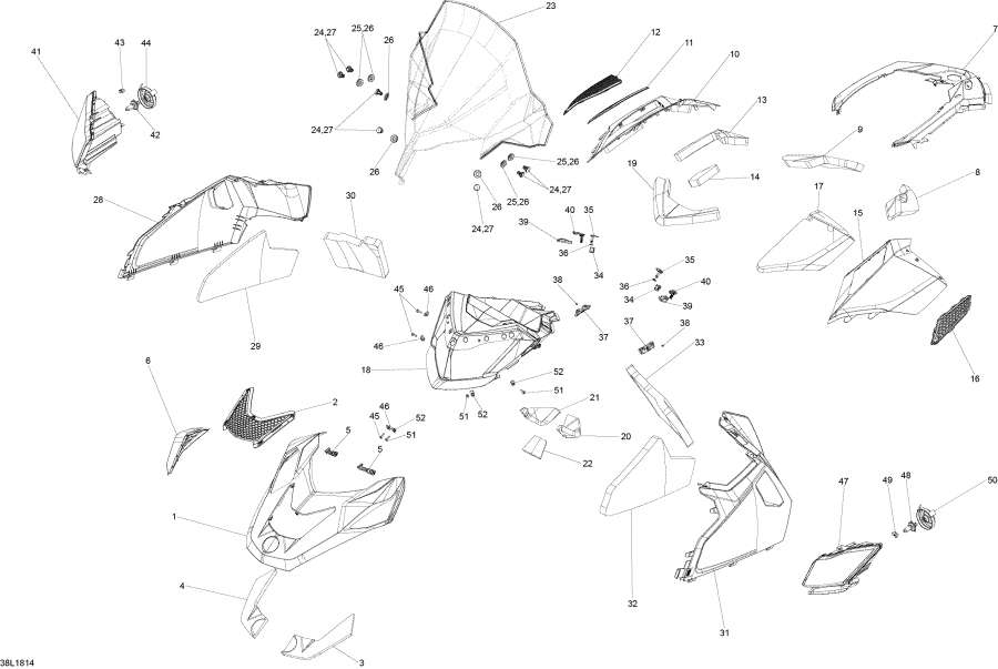 Snowmobile Lynx  - Hood Yeti - 600 Ace